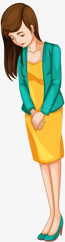 长发女孩素材