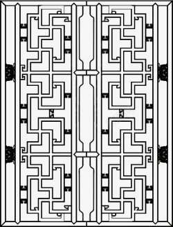 古代雕花窗户素材