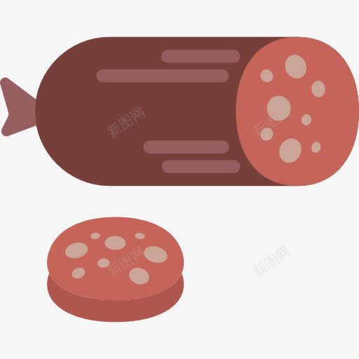 意大利腊肠图标png_新图网 https://ixintu.com 屠夫 意大利腊肠 油炸 猪肉 肉类 食品 香肠