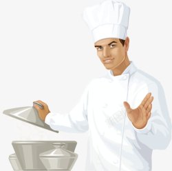 正在做饭的厨师卡通厨师片素材