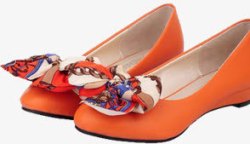 橙色女鞋海报素材