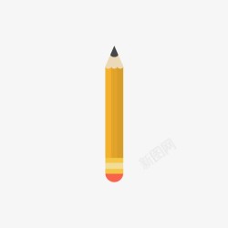 红黄色的铅笔素材