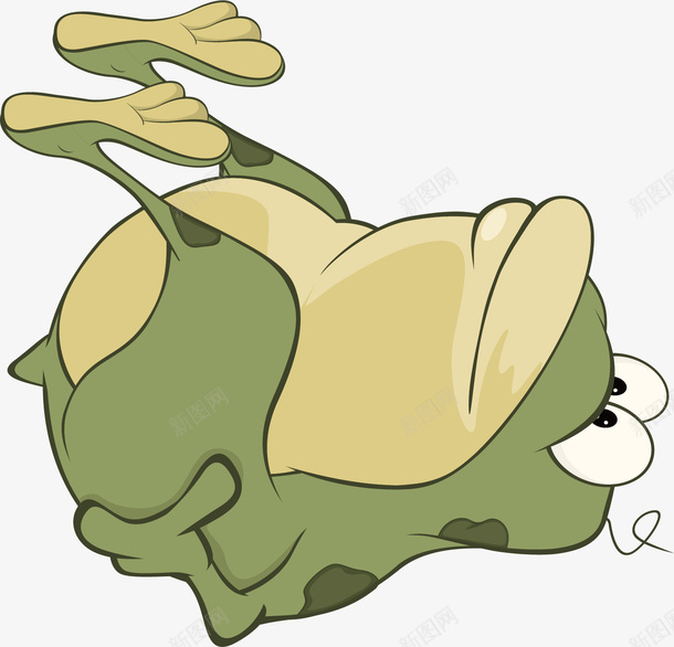 摔倒的青蛙矢量图ai免抠素材_新图网 https://ixintu.com 动物 卡通手绘 可爱 宠物 水彩 绿色 青蛙 矢量图