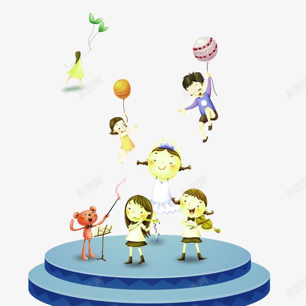 圆台上的儿童png免抠素材_新图网 https://ixintu.com 儿童 卡通 圆台 孩子 童年 装饰