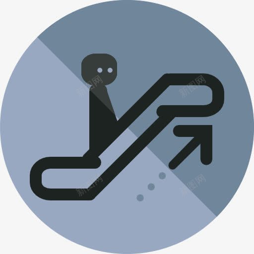 自动扶梯图标png_新图网 https://ixintu.com 手扶梯 标志 粘人 自动扶梯 装置 运输
