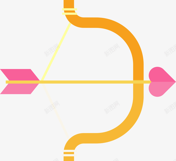 丘比特之箭元素png免抠素材_新图网 https://ixintu.com 元素 弓箭 箭
