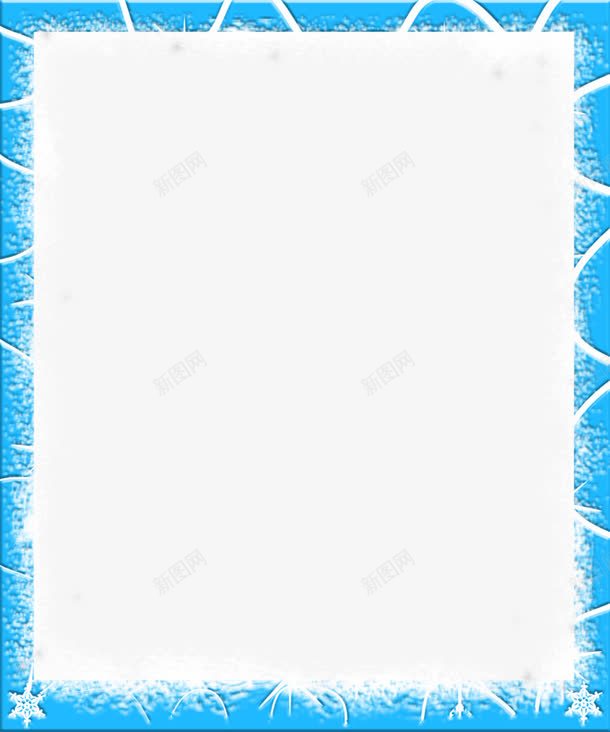 天蓝色喷绘边框png免抠素材_新图网 https://ixintu.com 喷绘边框 图案设计 天蓝色 边框