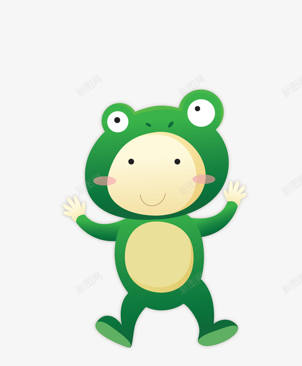 绿色小青蛙拟人矢量图eps免抠素材_新图网 https://ixintu.com 小青蛙 拟人 矢量小青蛙 绿色小青蛙 矢量图