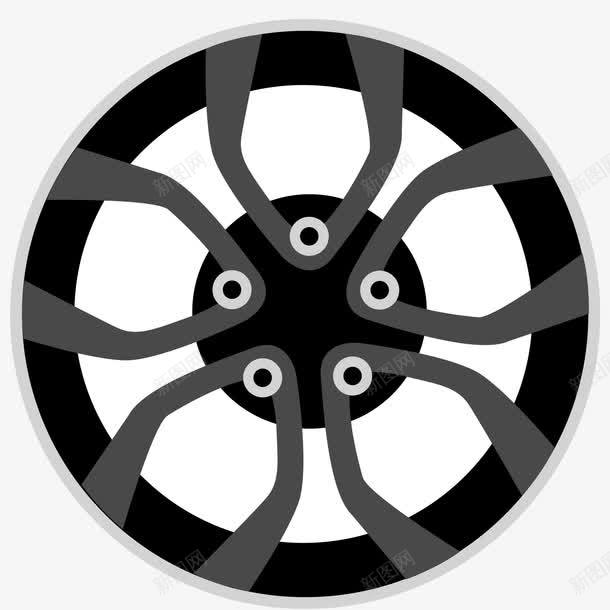 黑色花边车轮轮毂png免抠素材_新图网 https://ixintu.com 卡通轮毂 汽车轮毂 矢量车轮轮毂 花边轮毂 轮毂 黑色 黑色轮毂