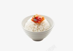 白米饭上的泡菜素材