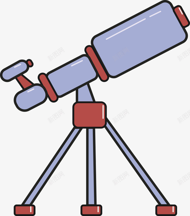 卡通望远镜png免抠素材_新图网 https://ixintu.com 卡通 卡通立体望远镜 天文望远镜 望远镜