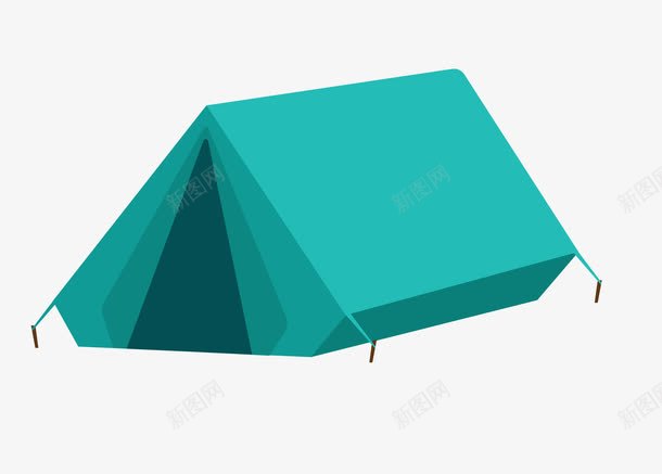 绿色三角形帐篷野外png免抠素材_新图网 https://ixintu.com 矢量帐篷 野外帐篷