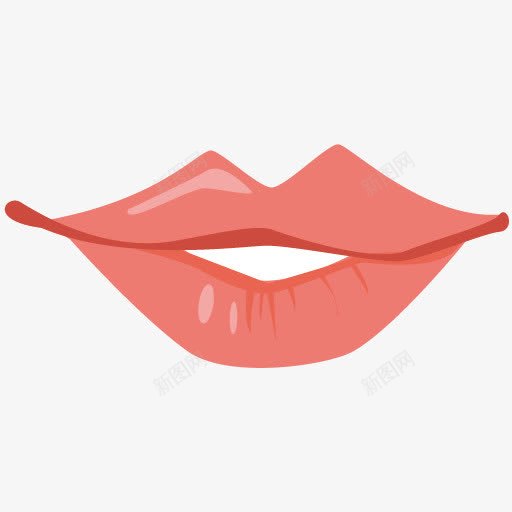 红色的嘴唇图标png_新图网 https://ixintu.com ki kiss 吻 嘴唇