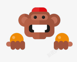 个性猴个性小猴露齿笑高清图片