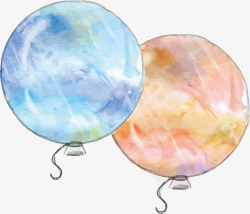 卡通水彩促销气球装饰图案素材