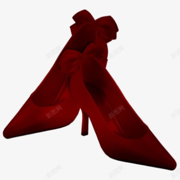 红色婚鞋png免抠素材_新图网 https://ixintu.com 女鞋 婚鞋 红色 高跟