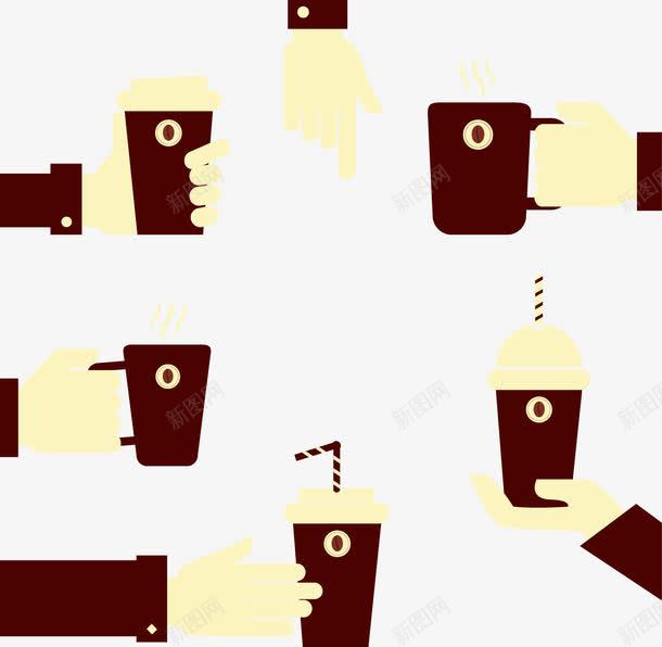 手绘咖啡元素图标png_新图网 https://ixintu.com coffee 咖啡图标 咖啡杯 手绘咖啡