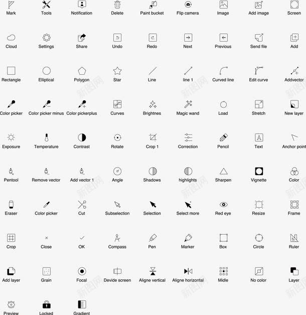 绘图编辑线型标icon图标png_新图网 https://ixintu.com ico 矢量图标 线型 绘图 编辑