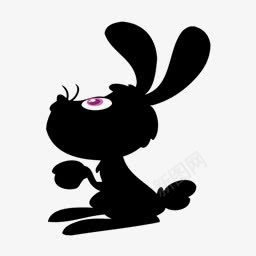 小黑兔坐着图标图标