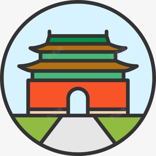 十三陵图标png_新图网 https://ixintu.com 中国 亚洲 十三陵 地标建筑 建筑 纪念碑