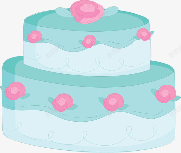 粉色花朵绿色蛋糕矢量图ai免抠素材_新图网 https://ixintu.com 婚礼蛋糕 矢量png 绿色蛋糕 美味蛋糕 蛋糕 裱花蛋糕 矢量图