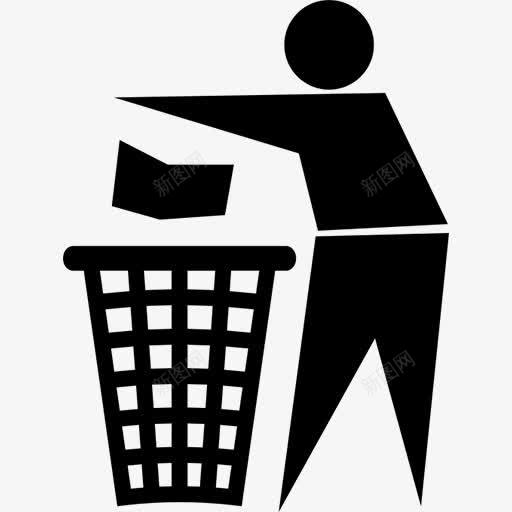 垃圾箱标志图标png_新图网 https://ixintu.com 垃圾箱标签