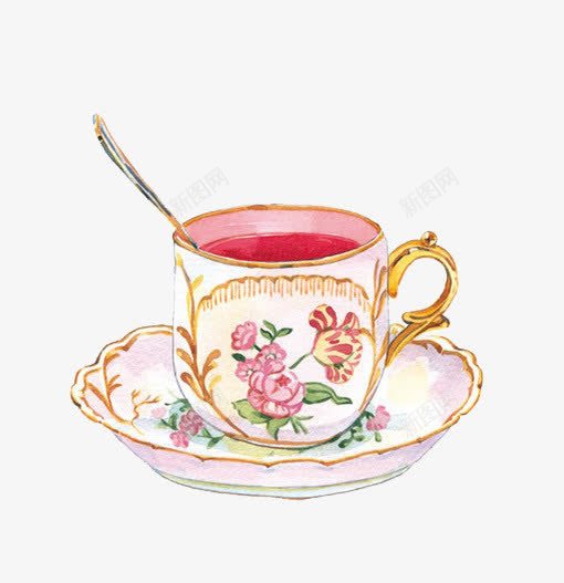 喝茶器具png免抠素材_新图网 https://ixintu.com 勺子 器具 生活用品 红茶 茶杯