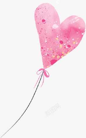 粉色心形气球png免抠素材_新图网 https://ixintu.com 心形 气球 粉色