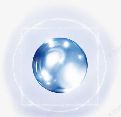 边框圆形png免抠素材_新图网 https://ixintu.com 发光 线条 蓝色