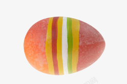 红色禽蛋条纹斑点的食用彩蛋实物素材