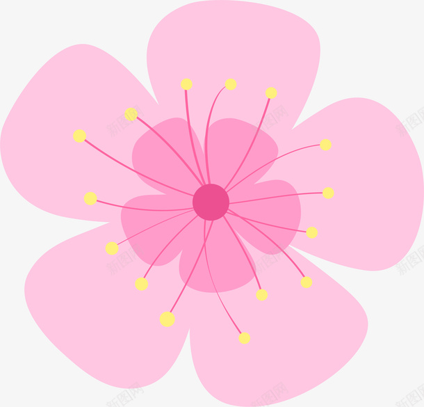 粉色清新花蕊花朵png免抠素材_新图网 https://ixintu.com 免抠PNG 清新 粉色 花朵 花蕊 装饰图案 鲜花
