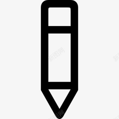 铅笔大概述垂直工具符号图标图标
