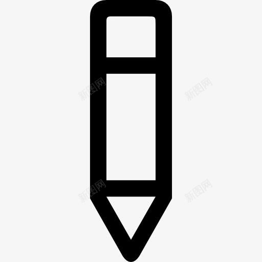 铅笔大概述垂直工具符号图标png_新图网 https://ixintu.com 垂直向下 大 大杯线 工具 界面 编写 铅笔