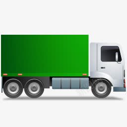 卡车正确的绿色Transpor图标图标