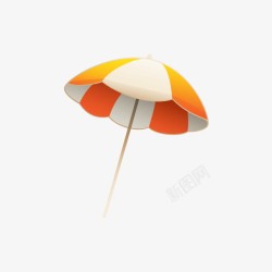橙灰色遮阳伞素材