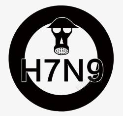 H7N9禽流感危险标志素材