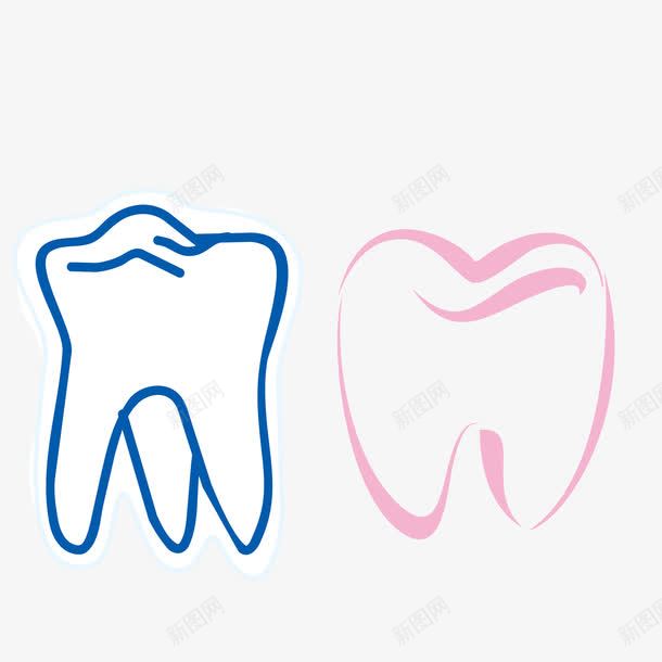 手绘卡通牙齿png免抠素材_新图网 https://ixintu.com 手绘卡通牙齿 手绘牙齿