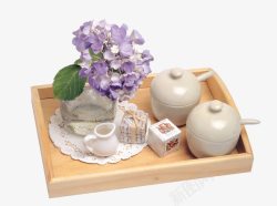 茶壶里的果茶木盘里的茶壶高清图片