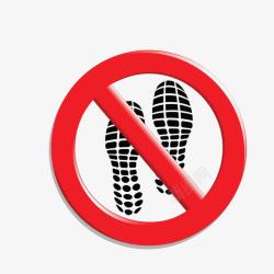 鞋印标志禁止进入图标高清图片