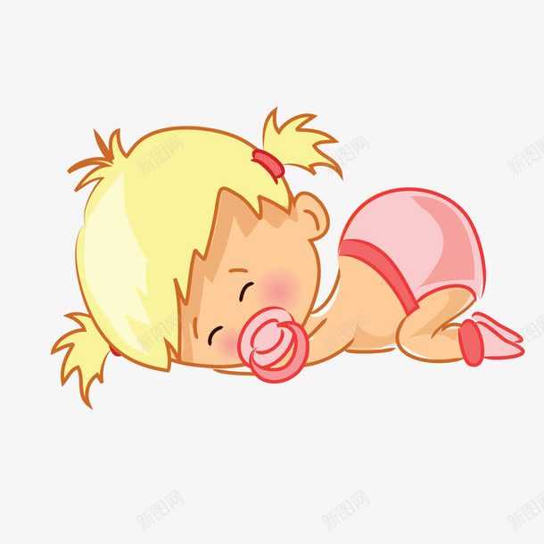 趴着睡觉的小孩png免抠素材_新图网 https://ixintu.com 卡通 小女孩 趴着的小孩