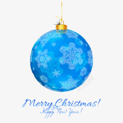 蓝色吊球蓝色雪花纹圣诞吊球矢量图高清图片