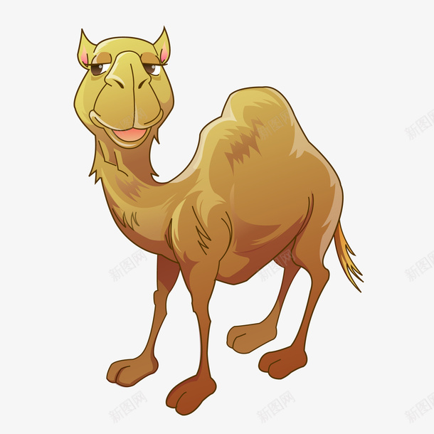 卡通骆驼动物矢量图ai免抠素材_新图网 https://ixintu.com 动物设计 卡通 可爱 手绘 棕色 骆驼 矢量图