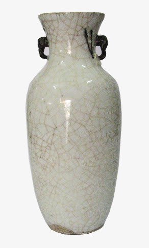 陶瓷花瓶png免抠素材_新图网 https://ixintu.com 冰裂纹 白色 花瓶 装饰品