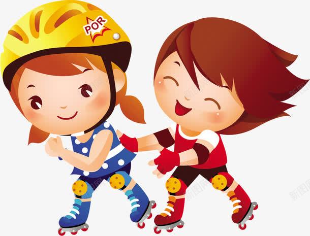 卡通儿童滑冰png免抠素材_新图网 https://ixintu.com 儿童 卡通 滑冰