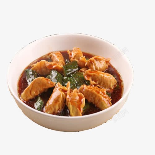 一碗蛋饺png免抠素材_新图网 https://ixintu.com 传统美食 家常菜 碗 美味 蛋饺 酱汁 饺子