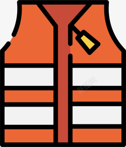 救助防护扁平风卡通安全救生衣图标矢量图高清图片