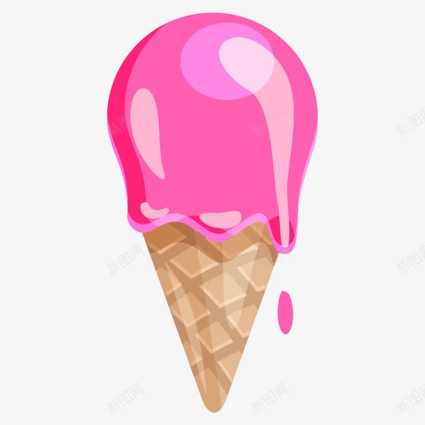 卡通夏日冰淇淋png免抠素材_新图网 https://ixintu.com 冰淇淋 卡通 夏日 零食