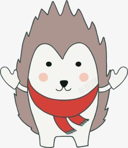 手绘可爱小刺猬素材