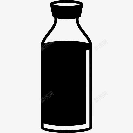 饮料在透明的玻璃瓶图标png_新图网 https://ixintu.com 液体 玻璃容器 透明 食品 饮料 饮料瓶