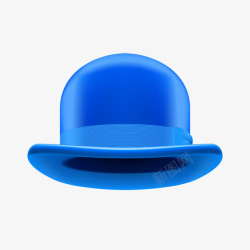 名流蓝色绅士礼帽高清图片